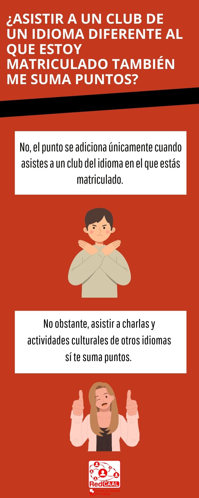 ¿Asistir a un club de un idioma diferente al que estoy matriculado también me suma puntos?